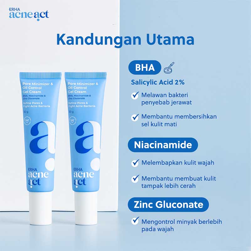 ERHA AcneAct Pore Minimizer & Oil Control Gel Cream 30 gr