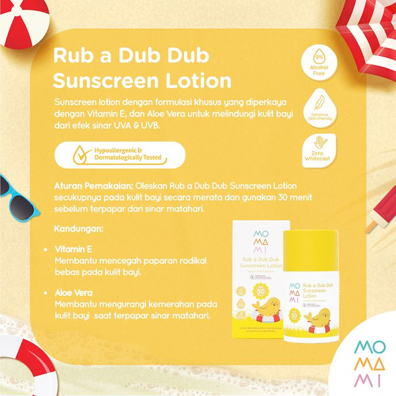 MoMaMi Rub A Dub Dub Sun Lotion - Krim Tabir Surya 50ml