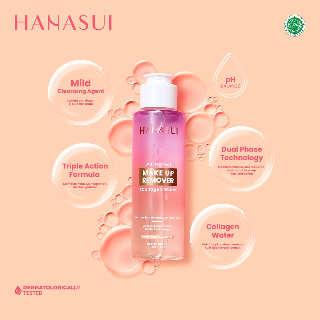 Hanasui Waterproof Make Up Remover + Collagen Water | 100 ml