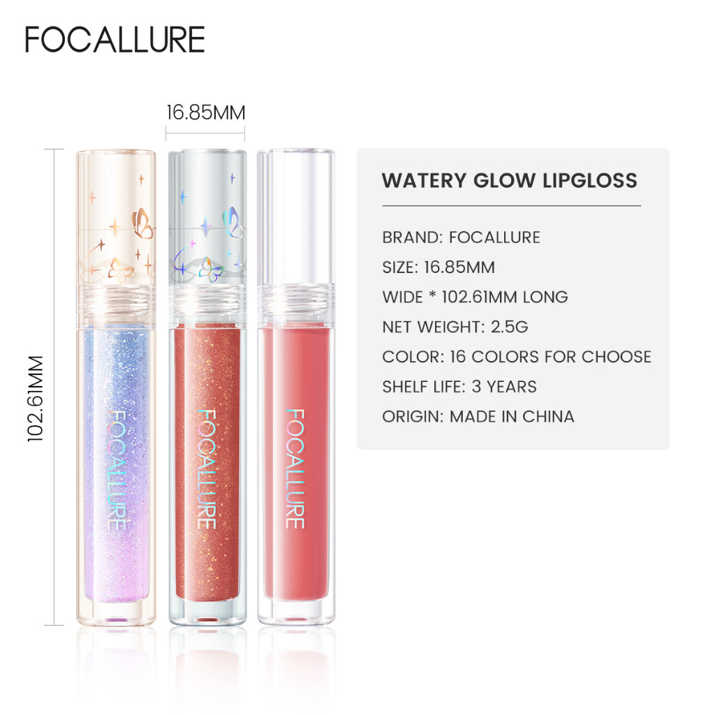 FOCALLURE WATERY GLOW LIPGLOSS BR01