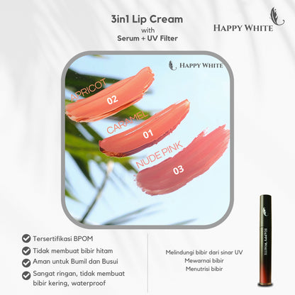 Happy White Matte Lipcream Serum + UV filter Apricot 4 g