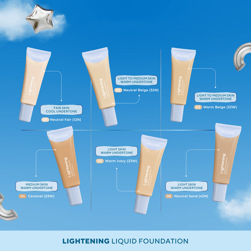 WARDAH Lightening Liquid Foundation - 04 Caramel | 6 ml