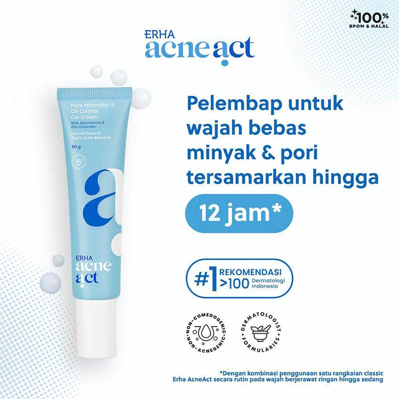 ERHA AcneAct Pore Minimizer & Oil Control Gel Cream 30 gr