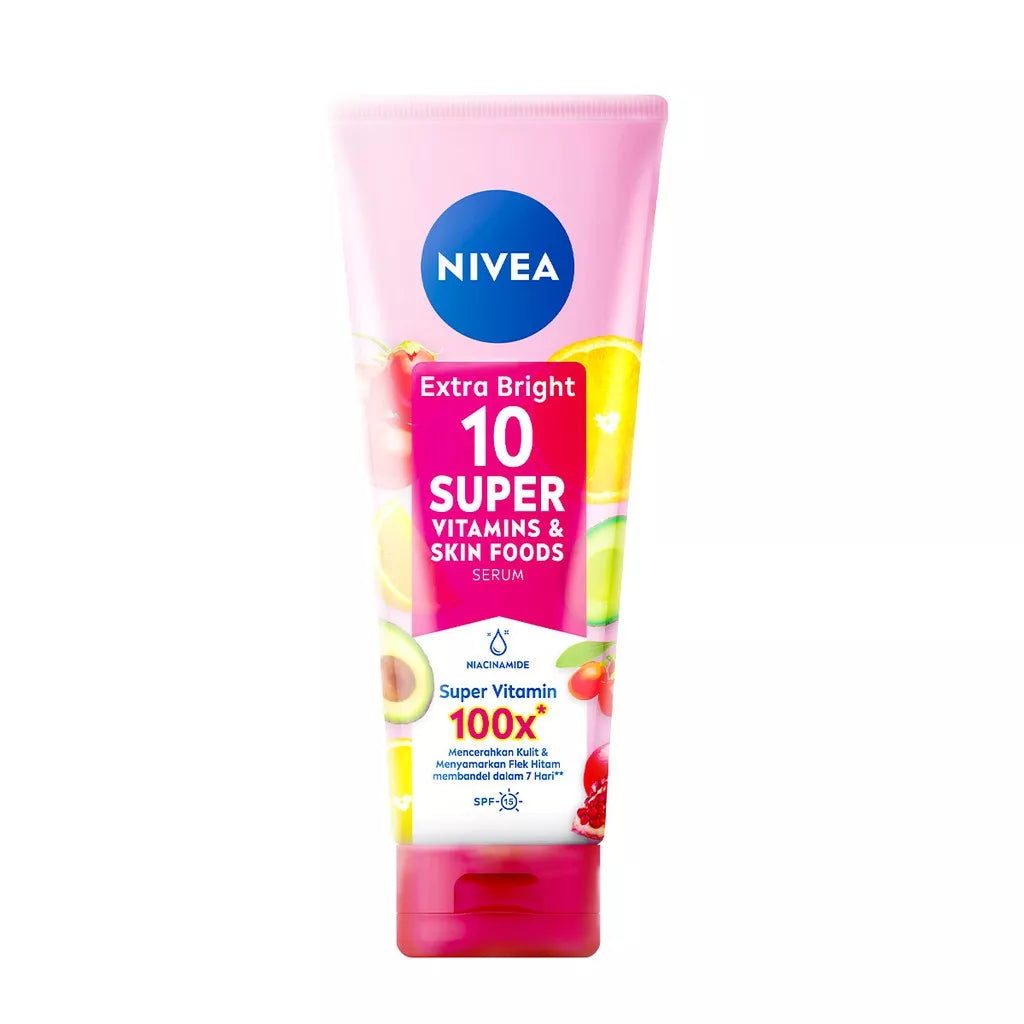 NIVEA Extra Bright Body Serum 10 Super Vitamin & Skin Food | 180 ml