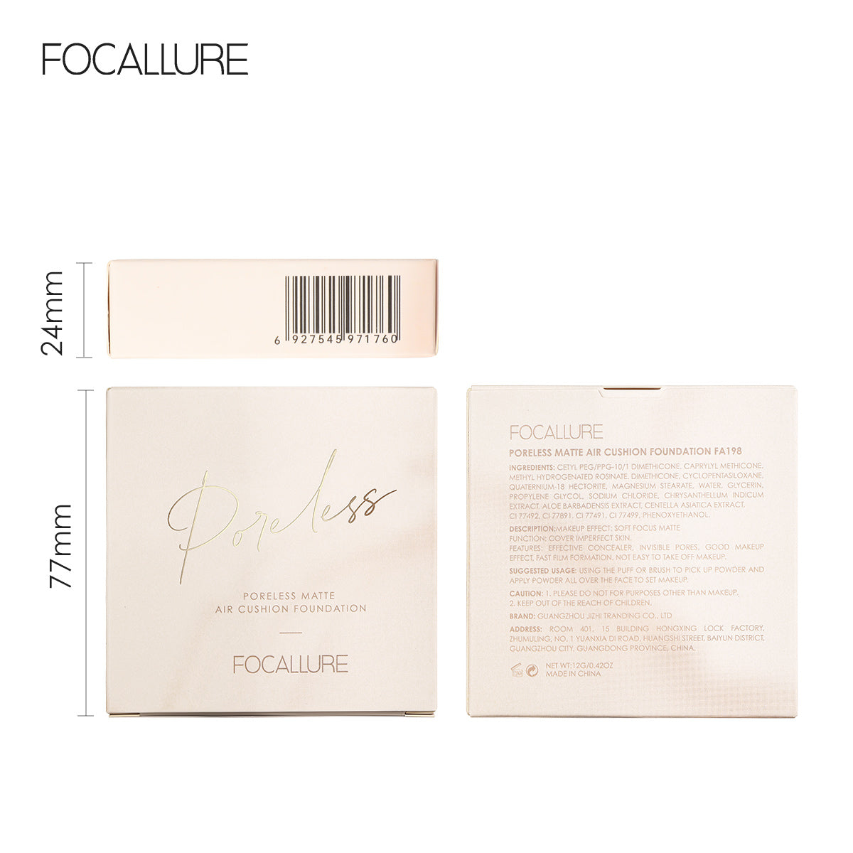 Focallure Poreless Matte Air Cushion Foundation FA198 #103