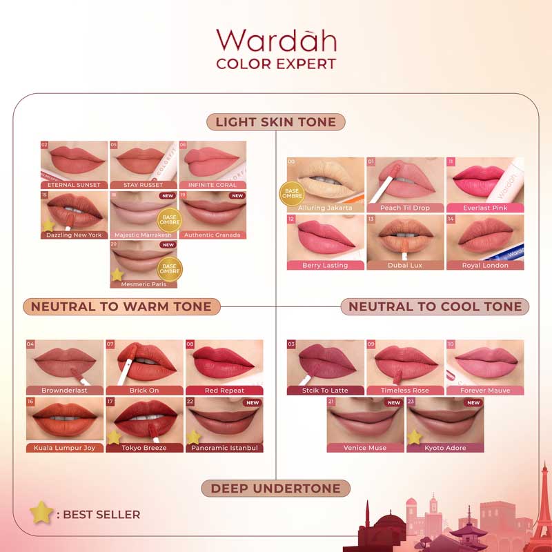 WARDAH Colorfit Last All Day Lip Paint 13 - Dubai Lux | 4.2 gr