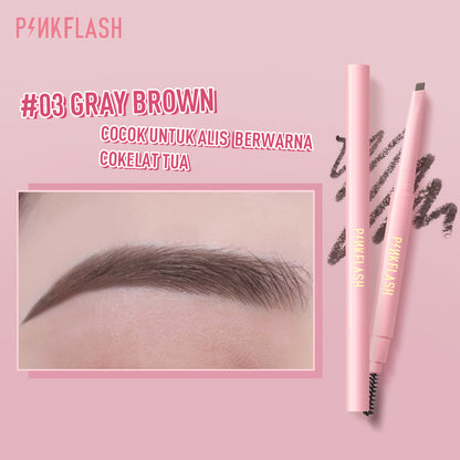 Pinkflash Waterproof Auto Eyebrow Pencil PF-E09 - #03 Gray Brown