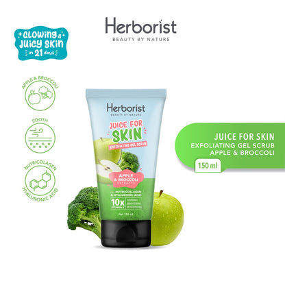 HERBORIST Juice For Skin Exfoliating Gel Scrub Apple Brocolli 150ml