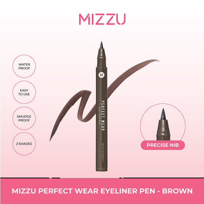 Mizzu Eyeliner Pen Perfect Wear Brown | 1.3ml