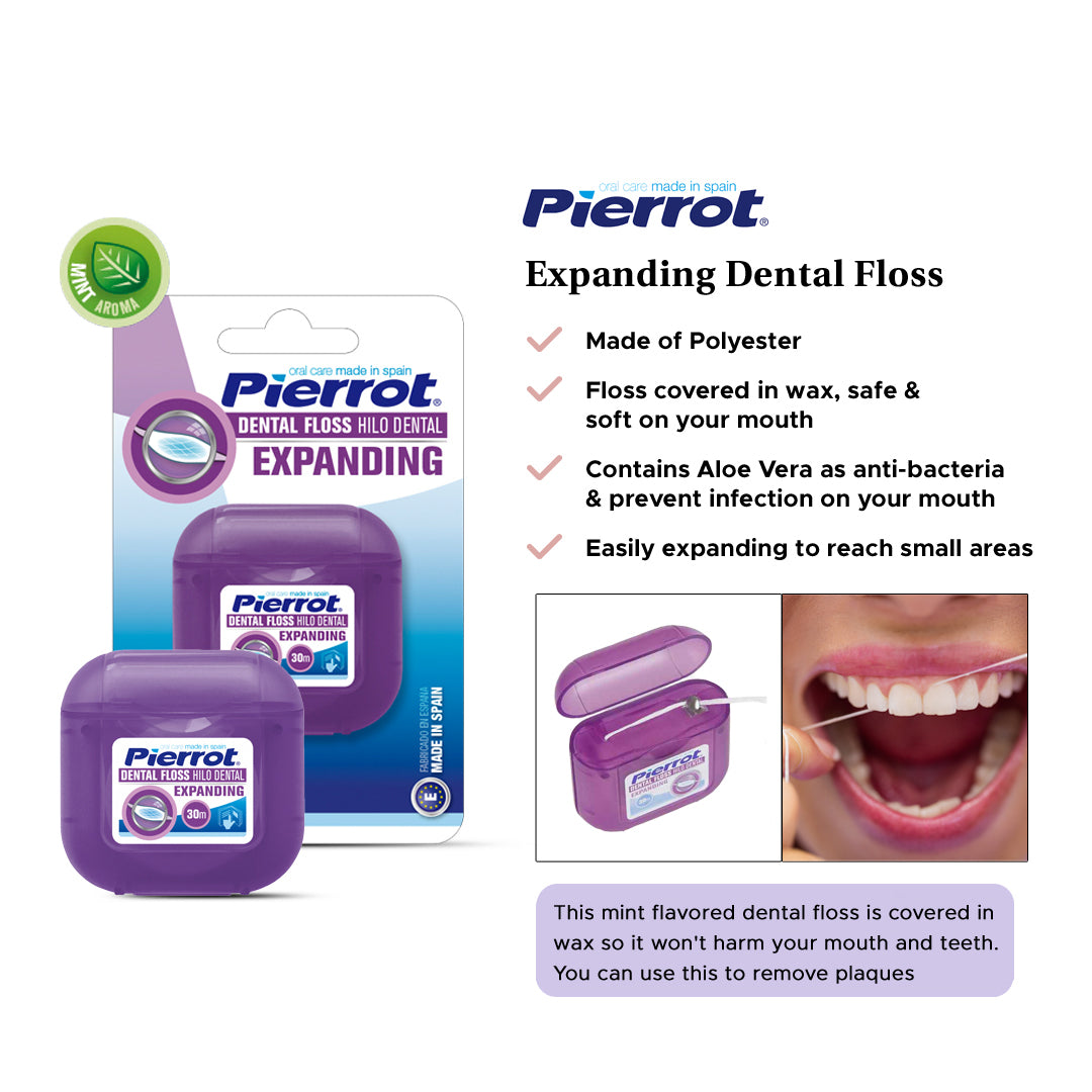 Pierrot Mint Expanding Dental Floss / Benang Gigi