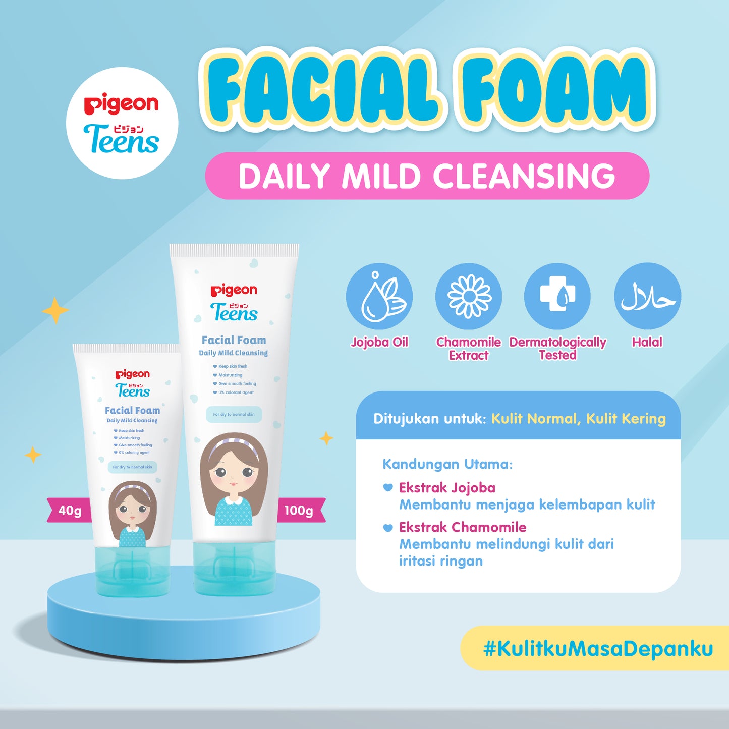 Pigeon Teens - Facial Foam Daily Mild Cleansing | 40 g