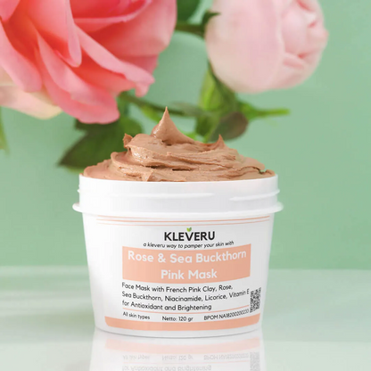 Kleveru Rose And Sea Buckthorn Pink Mask | 120 g