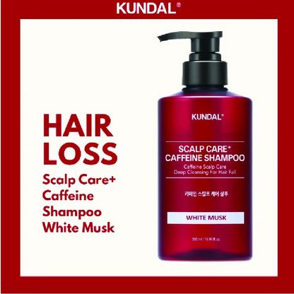 Kundal Scalp Care and Caffeine Shampoo - White Musk | 500ml