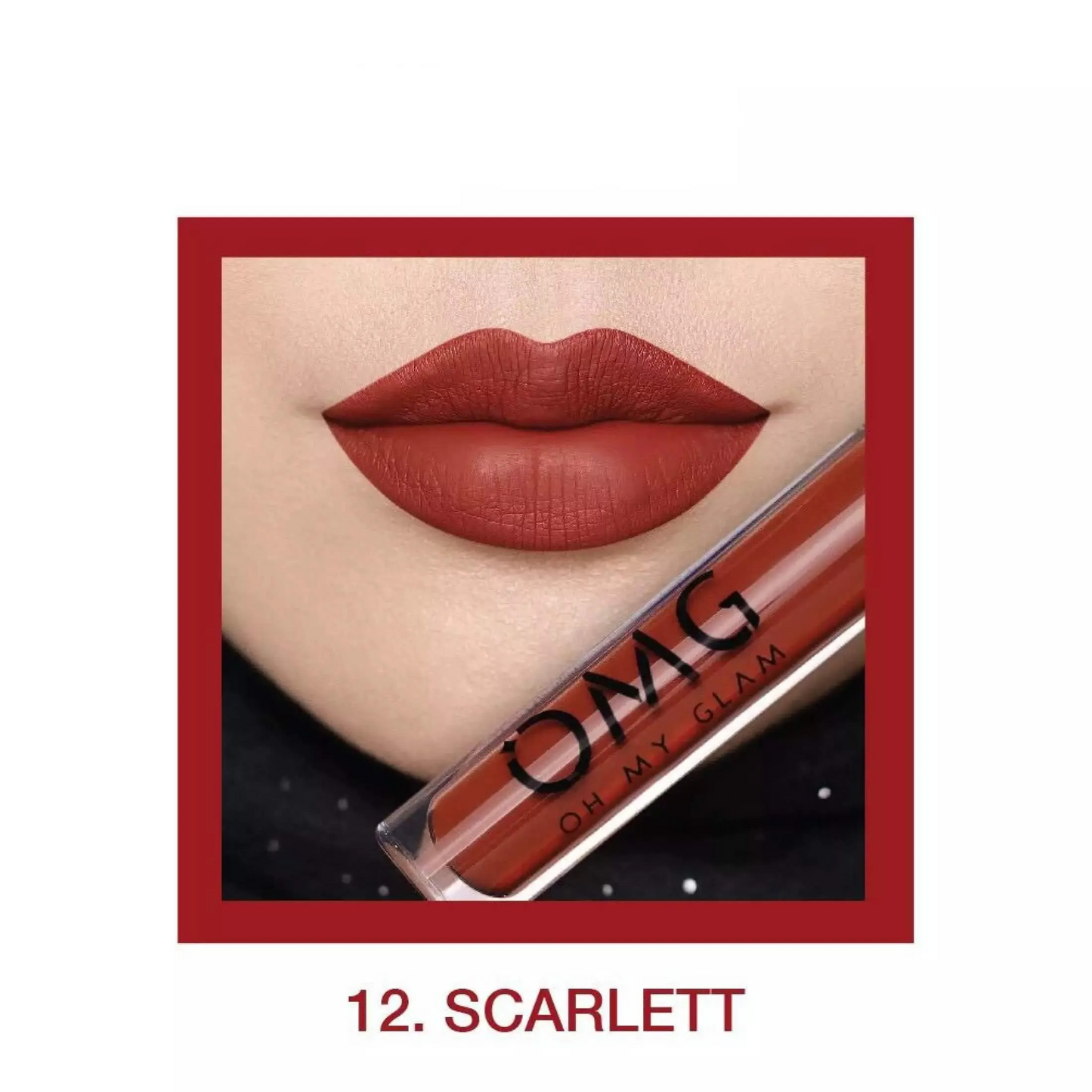 OMG Oh My Glam Matte Kiss Lip Cream - 12 Scarlet | 3.5 g