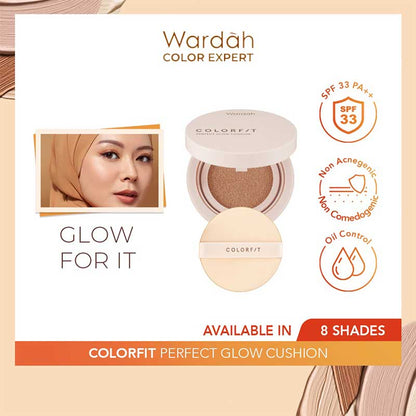 WARDAH Colorfit Perfect Glow Cushion - 43W Golden Sand | 15 gr