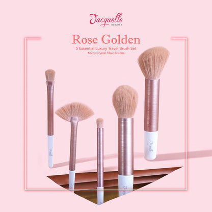 Jacquelle  Rose Golden Travel Size Brush Set