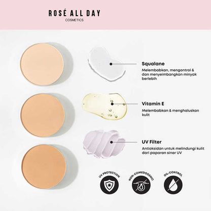 ROSE ALL DAY The Realest Lightweight Compact Powder - Light