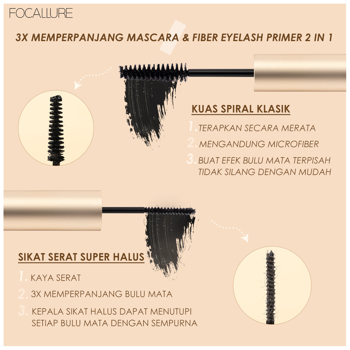 Focallure Waterproof Lashprimer & Mascara 2In1 FA160 #2