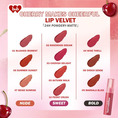 Barenbliss CHERRY MAKES CHEERFUL LIP VELVET 13 PUMPKIN BITE