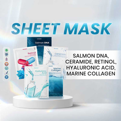 Ms Glow Sheet Mask Marine Collagen 1 Box (4 Pcs)