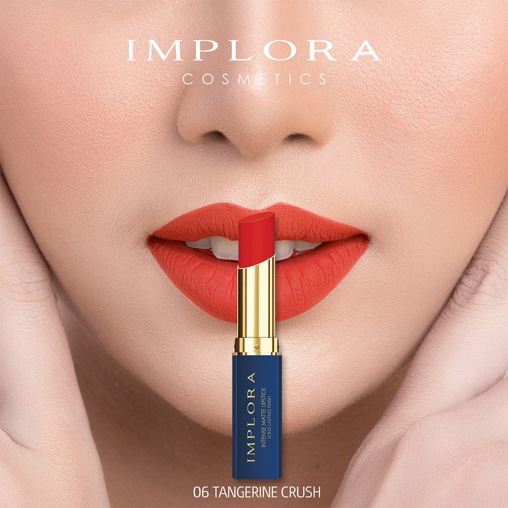 IMPLORA Lipstik Intense Matte Lipstick 06 - Tangerine Crush | 3.5 gr