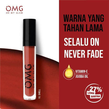 OMG Oh My Glam Matte Kiss Lip Cream - 10 Shell | 3.5 g