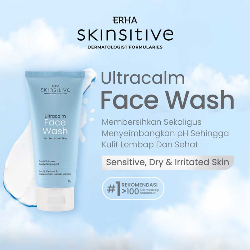 ERHA Skinsitive Ultracalm Face Wash 80 gr