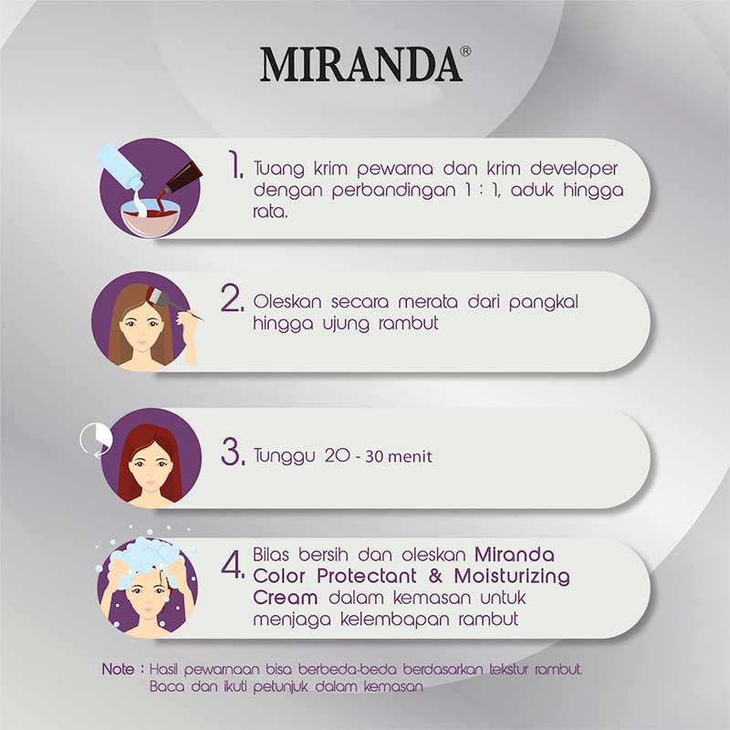 Miranda Hair Color (Cat Rambut Permanen) MC14 Golden Brown | 30ml