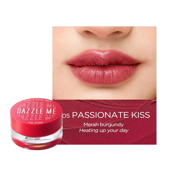 DAZZLE ME 2-in-1 Love Jam Lip Clay 05 Passionate Kiss