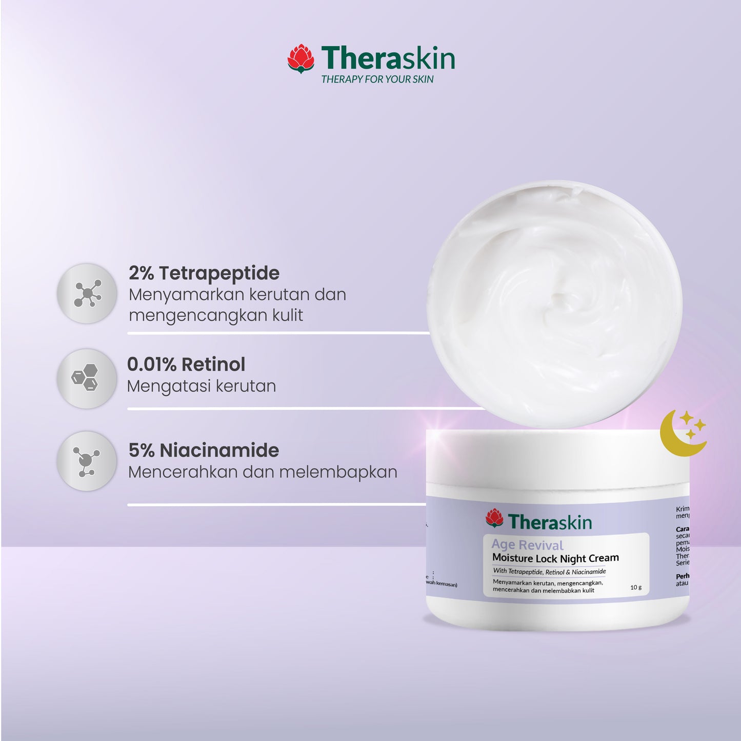 Theraskin Age Revival Moisture Lock Night Cream | 10 gr