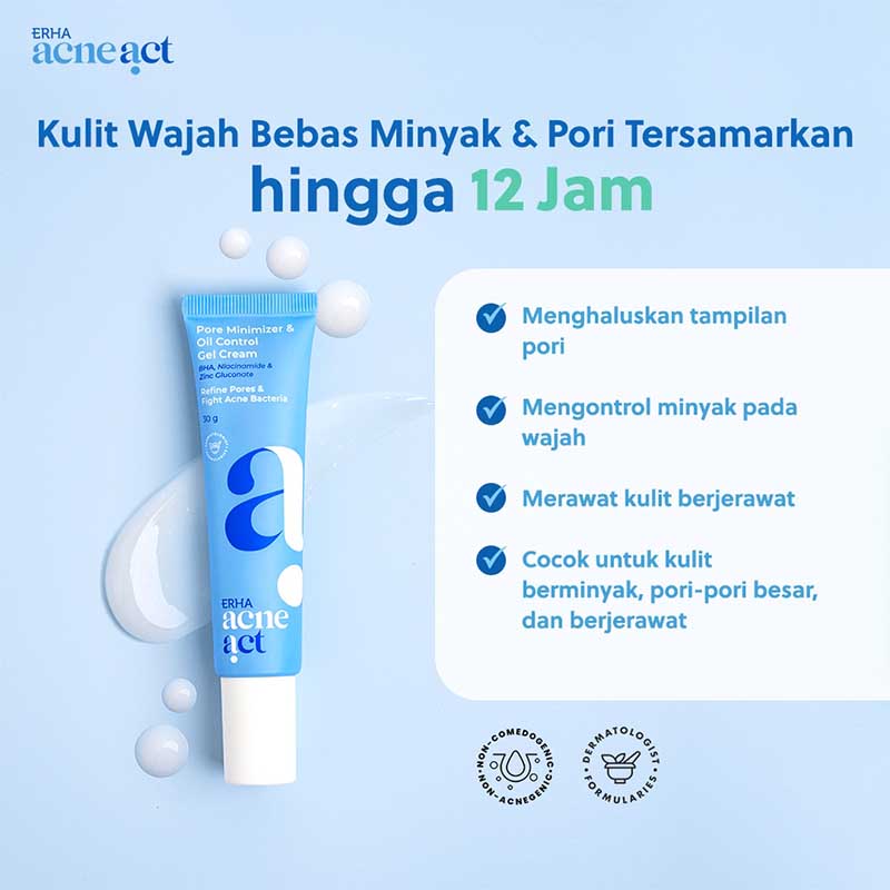 ERHA AcneAct Pore Minimizer & Oil Control Gel Cream 30 gr