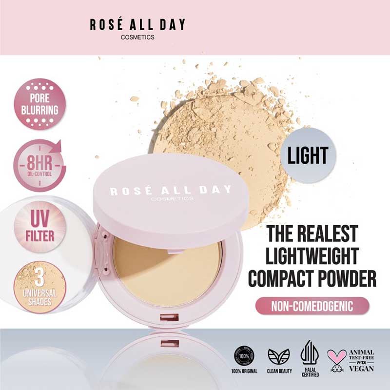 ROSE ALL DAY The Realest Lightweight Compact Powder - Light