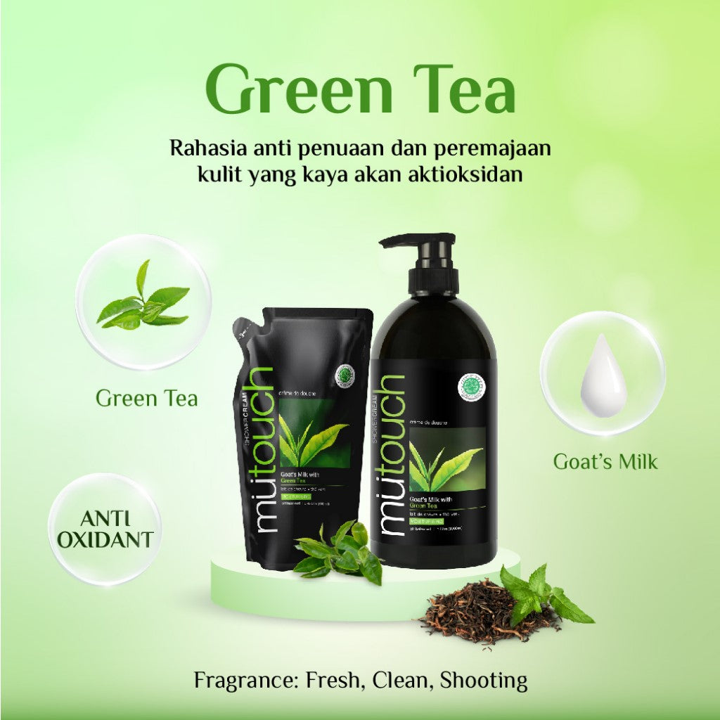 Mutouch Shower Cream With Green Tea Refill | 800ml