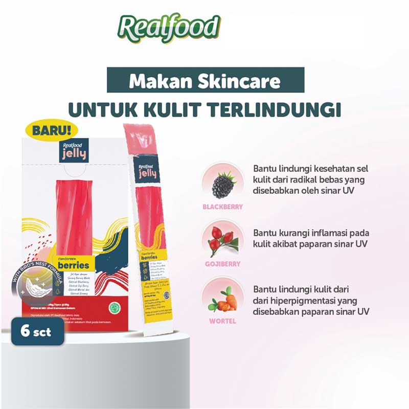 Realfood Jelly Sunscreen Berries (6pcs) | 6 X 20gr