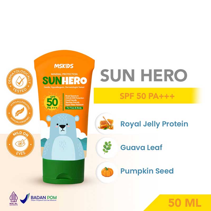 MSKIDS Sunhero Sunscreen SPF50 PA+++ 50ml