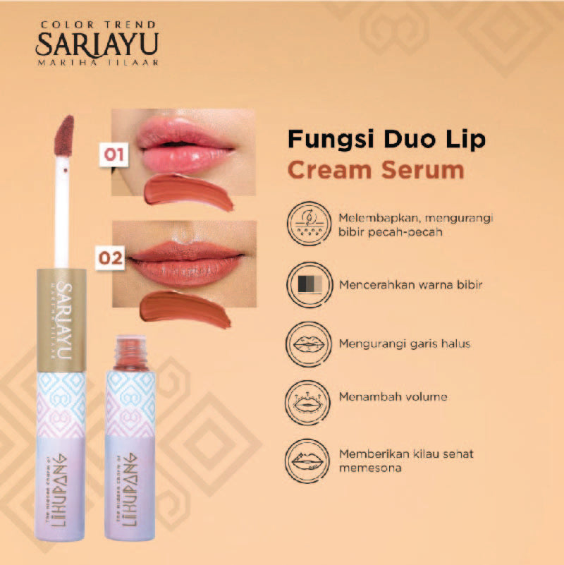 SARIAYU COLOR TREND LIP CREAM SERUM 02| 3ml