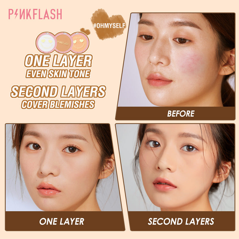 Pinkflash F08 Lasting Matte Pressed Powder #000