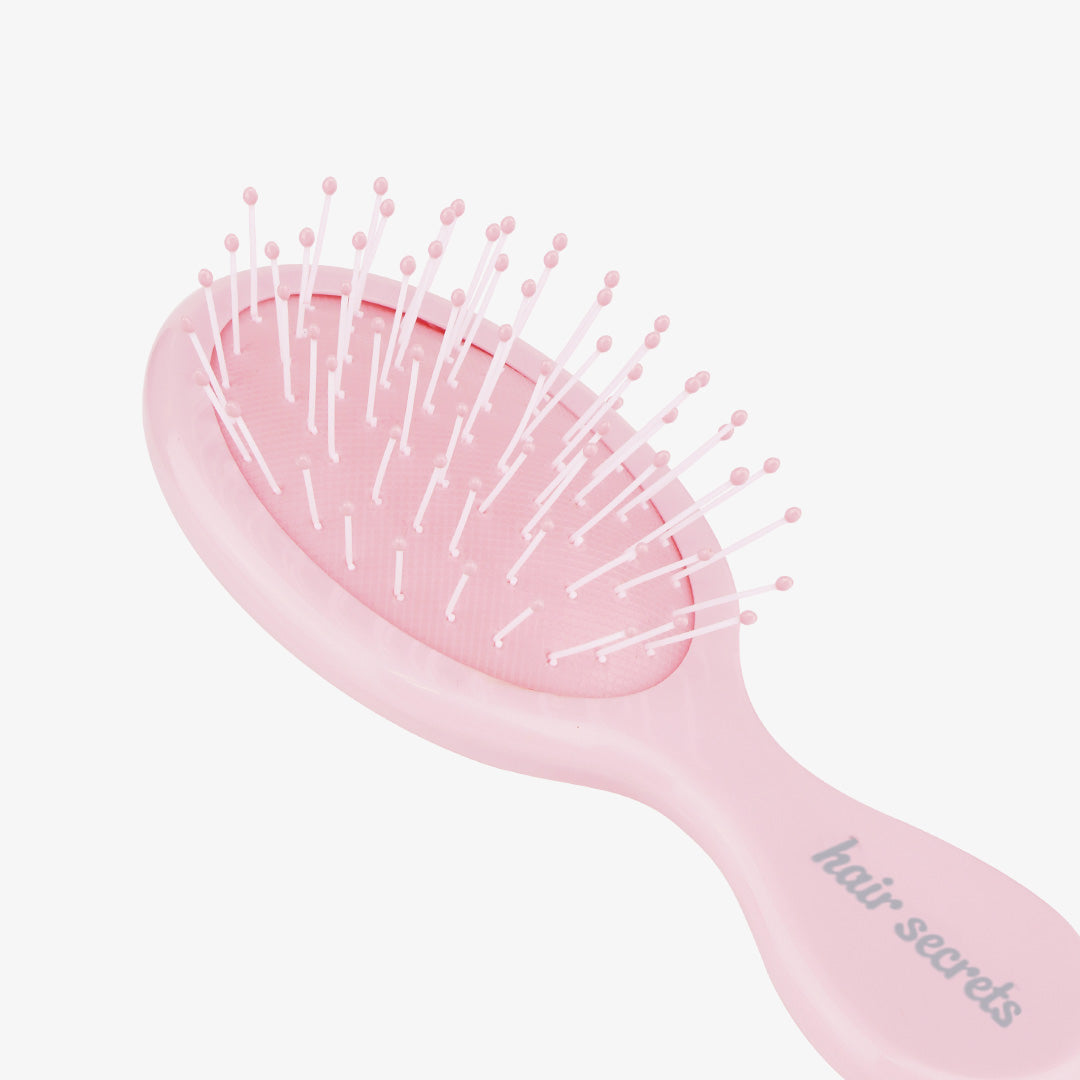 Hair Secrets Mini Pillow Cushion Hair Brush Pink