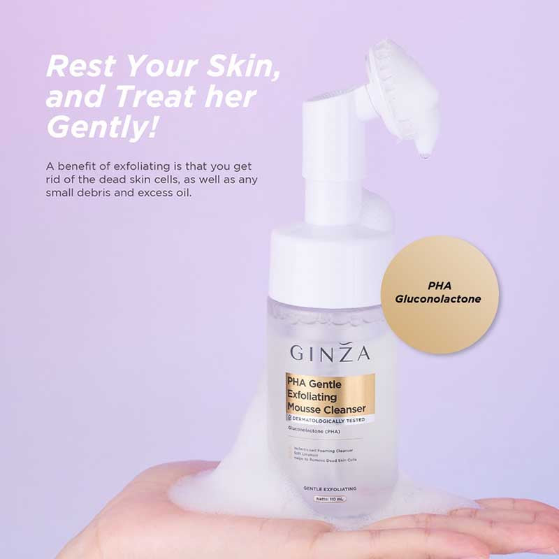 Ginza Gentle Exfoliating Mousse Cleanser 110ml