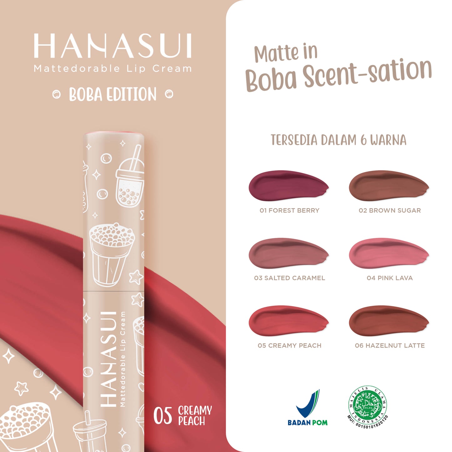 Hanasui Lip Cream - Creamy Peach 05