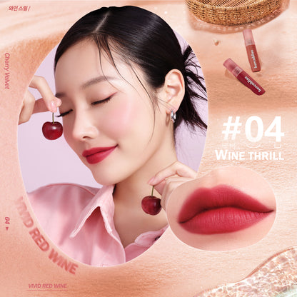 Barenbliss Cherry Makes Cheerful Lip Velvet - 04 Wine Thrill | 3 g