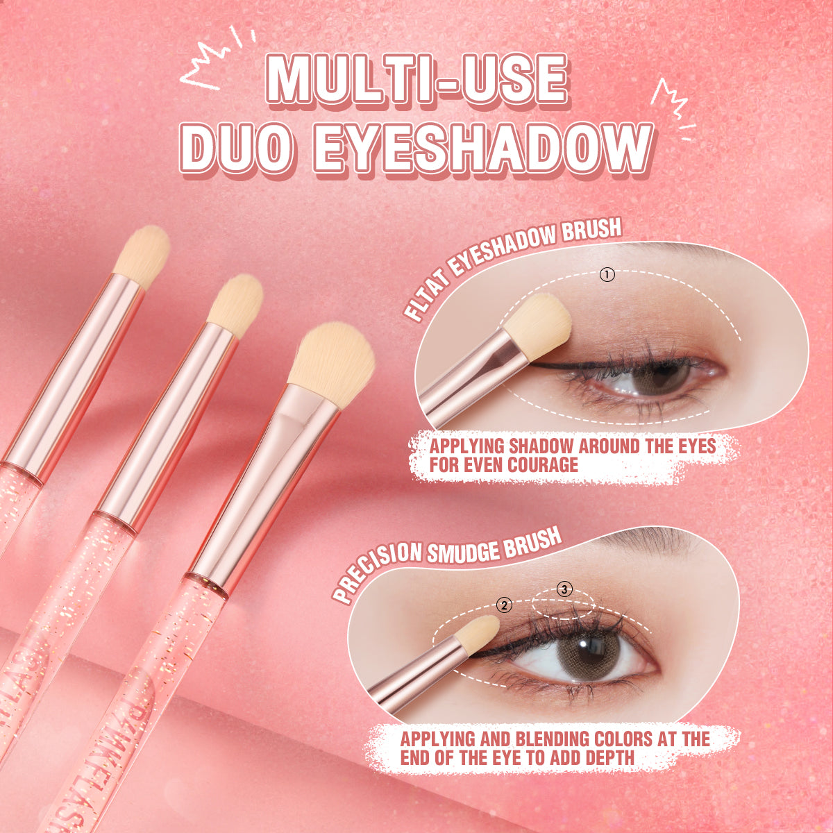 Pinkflash PF-T04 Double Head Eyeshadow Brush #02