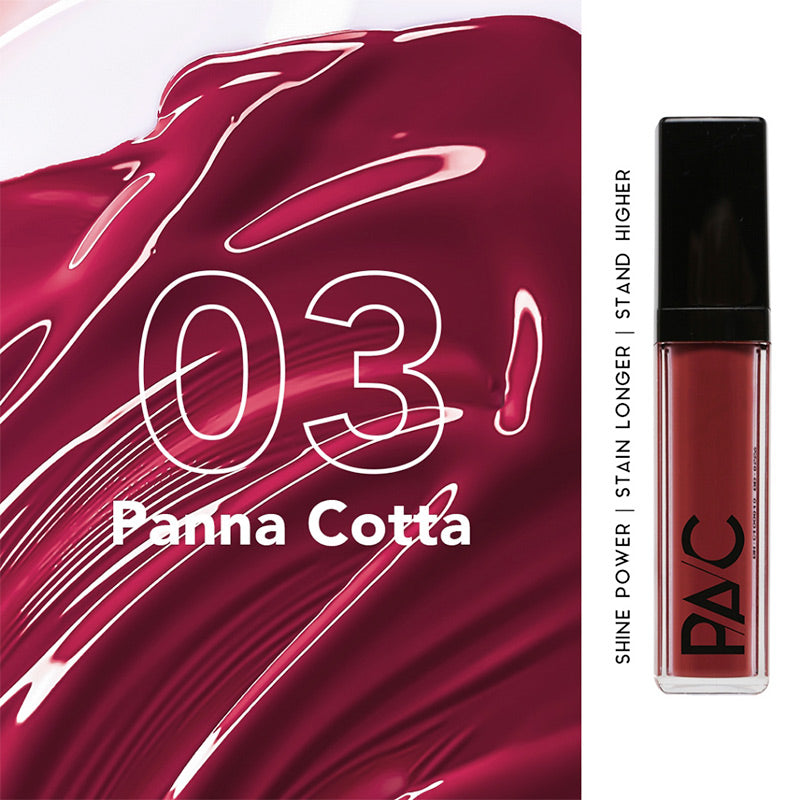 PAC High Shine Creamy Lip Stain - 03 Panna Cotta | 6.5ml