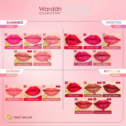 WARDAH Exclusive Matte Lip Cream 16 - Heartbeet | 4 gr