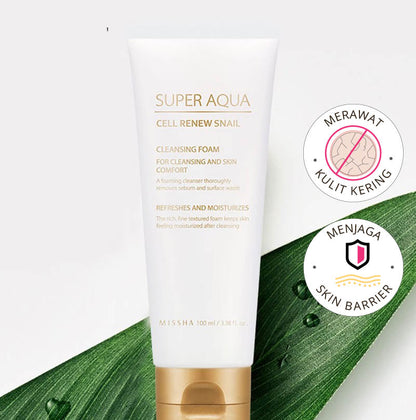 MISSHA Super Aqua Cell Renew Snail Cleansing Foam