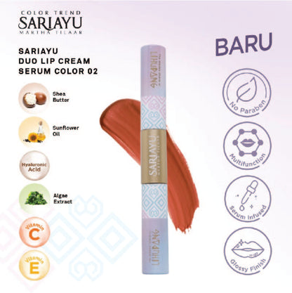 SARIAYU COLOR TREND LIP CREAM SERUM 02| 3ml