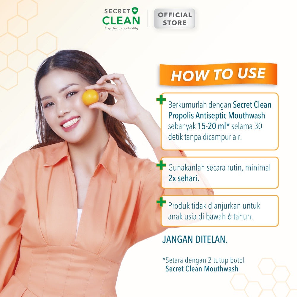 Secret Clean Propolis Mouthwash Orange Mint | 500 ml