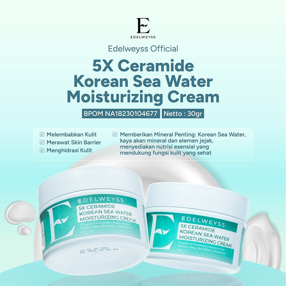 Edelweyss 5X Ceramide Korean Sea Water Moisturizing Cream | 30gr