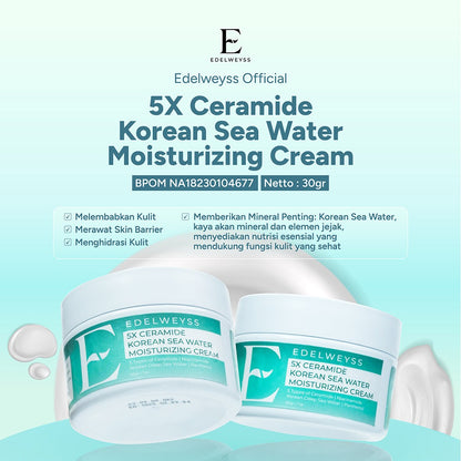 Edelweyss 5X Ceramide Korean Sea Water Moisturizing Cream | 30gr