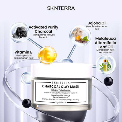 Skinterra Activated Charcoal Clay Mask 55g